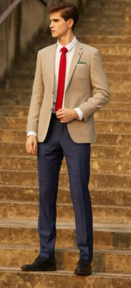 Savile Row Asher JL4 Stone Sports Jacket